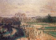 Camille Pissarro The Tuileries Gardens in Rain oil